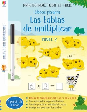 LIBROS PIZARRA TABLAS DE MULTIPLICAR 2