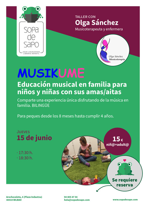 Musikume, taller de música en familia