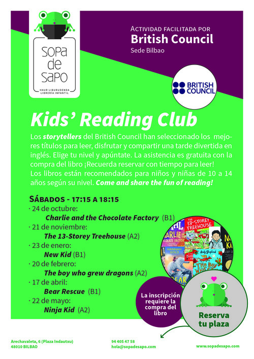 Kid's Reading Club: Charlie and the chocolate factory